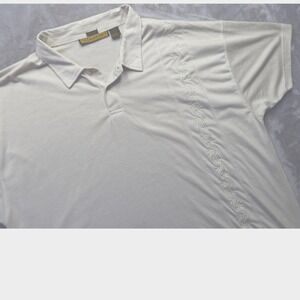 Bruno Ultra Soft Cream Embroidered Short Sleeve Polo Shirt Mens 3XT Big & Tall